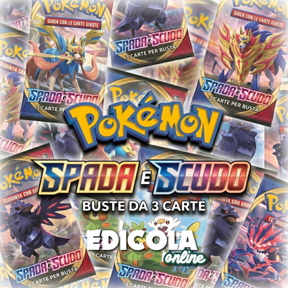 Single Pokémon ITA Sealed Packets - 3 Expansion Game Cards in Italian
