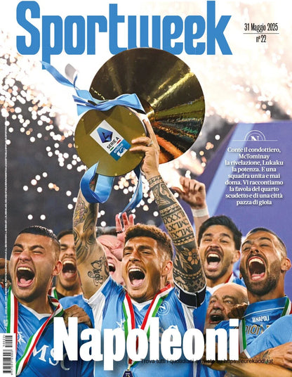 Giornali Quotidiani 4° Scudetto  SSC Calcio NAPOLI - Campione d'Italia 2024-25 2025
