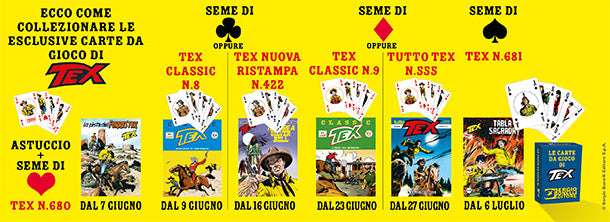 Set Completo Carte da Gioco TEX 4/4 Sigillato con Fumetti