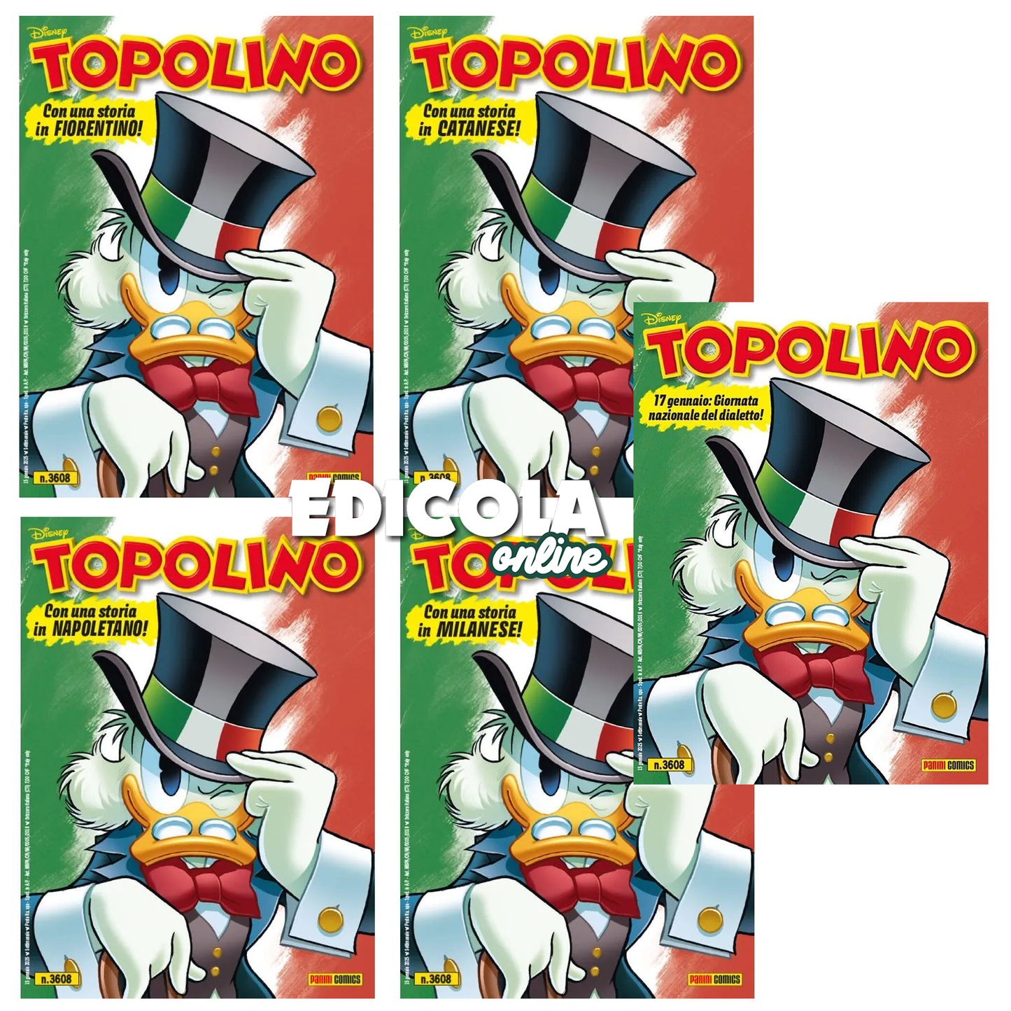 [2nd Pre-order] MICKEY MOUSE comic booklet n. 3608 - January 17th National Dialect Day!