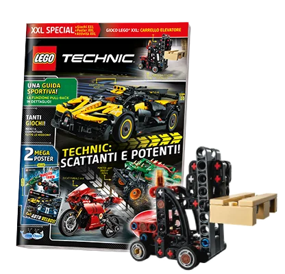 Rivista LEGO TECHNIC XXL SPECIAL n.1 + CARRELLO ELEVATORE + PALLET