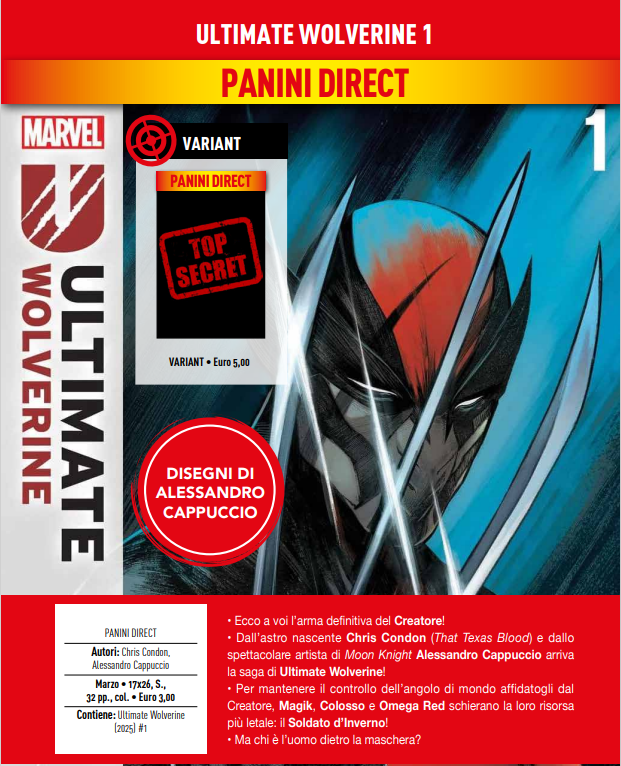 Ultimate Wolverine 1 - Regular e/o Variant Cover