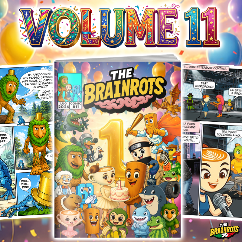 Fumetto The Brainrots n. 11 (Luglio 2026) - 3 Cover disponibili
