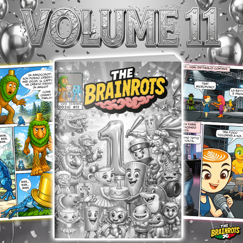 Fumetto The Brainrots n. 11 (Luglio 2026) - 3 Cover disponibili