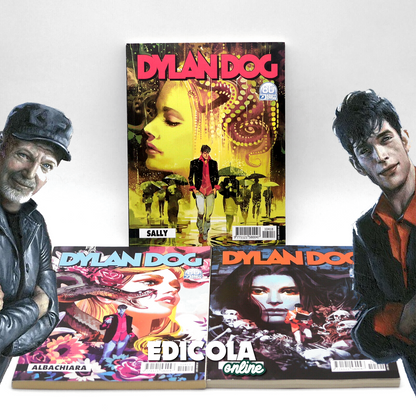 Lot 3 Comics von DYLAN DOG und VASCO ROSSI, komplette Serie 1, Erstausgabe, selten