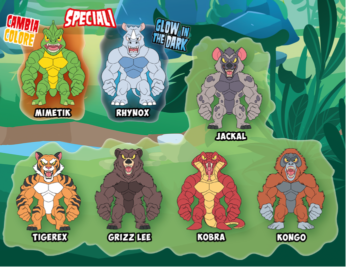 AQUA MONSTER FLEX Charaktere Monsterflex Ausziehbare Monster Ausziehbare Seeungeheuer