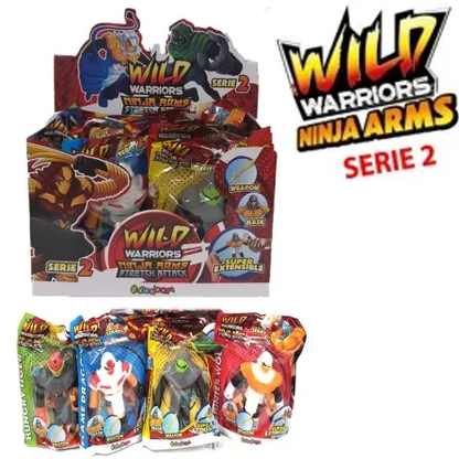 WILD WARRIORS NINJA ARMS Personnages Kiosque à journaux et figurines Sbabam extensibles