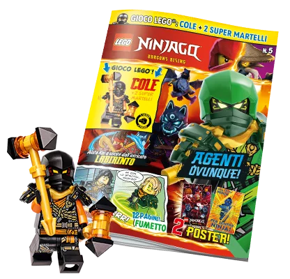Rivista LEGO NINJAGO n.5 - Cole + 2 Super Martelli