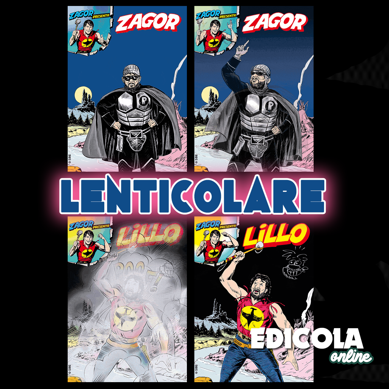 Fumetto ZAGOR 20 - Variant Lenticolare LILLO - Posaman