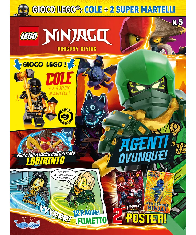 Rivista LEGO NINJAGO n.5 - Cole + 2 Super Martelli